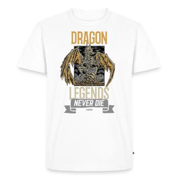 Dragon Legends Never Die - Men's Premium Organic T-Shirt - white - Front - Nico (187cm)