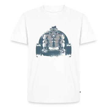 Apes Strong Together - Men's Premium Organic T-Shirt - white - Front - Nico (187cm)