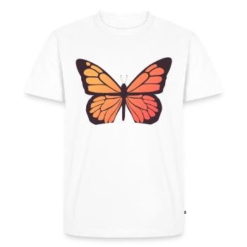 Mon papillon est mon Valentin - T-shirt Premium bio Homme - blanc - Devant - Nico (187cm)