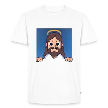 I Don't Need Therapy I Just Need To Love Jesus - Men's Premium Organic T-Shirt - white - Front - Nico (187cm)
