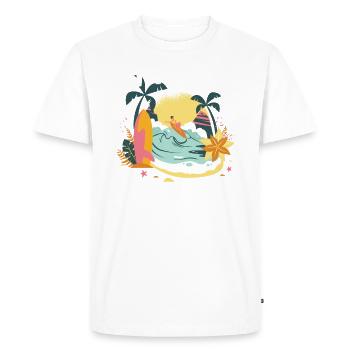 The Voices In My Head Are Telling Me To Go Surfing - Men's Premium Organic T-Shirt - white - Front - Nico (187cm)