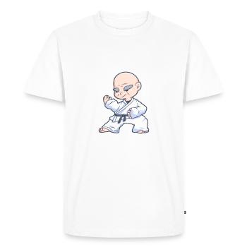 Ask Me About Karate - Men's Premium Organic T-Shirt - white - Front - Nico (187cm)