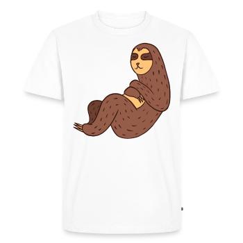 Sloths Make Me Happy You Not So Much - Men's Premium Organic T-Shirt - white - Front - Nico (187cm)