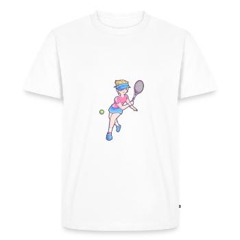 Sorry I wasn't listening tennis - Men's Premium Organic T-Shirt - white - Front - Nico (187cm)