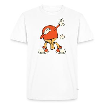 Dab sur mes adversaires Tennis de Table - T-shirt Premium bio Homme - blanc - Devant - Nico (187cm)
