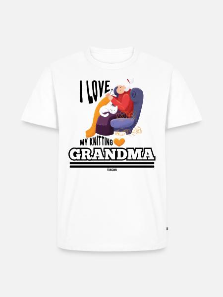 J’aime ma grand-mère - T-shirt Premium bio Homme - blanc