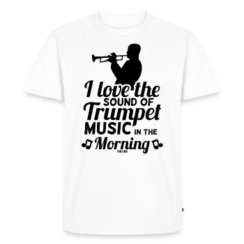 École de musique de l’orchestre de musique à vent de trompette - T-shirt Premium bio Homme - blanc - Devant - Nico (187cm)