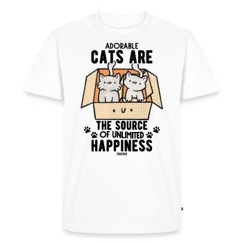Chats pour enfants - T-shirt Premium bio Homme - blanc - Devant - Nico (187cm)
