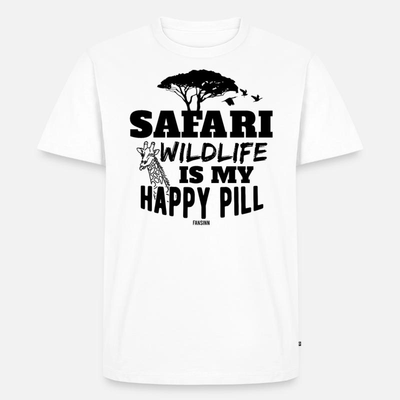 Giraffe - Männer Premium Bio T-Shirt - Weiß