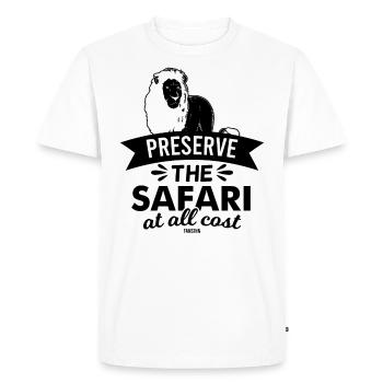 Lion Africa Safari Quote - Men's Premium Organic T-Shirt - white - Front - Nico (187cm)