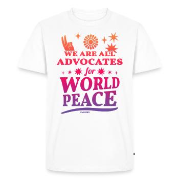 Peace Gift Love Friendship - Men's Premium Organic T-Shirt - white - Front - Nico (187cm)