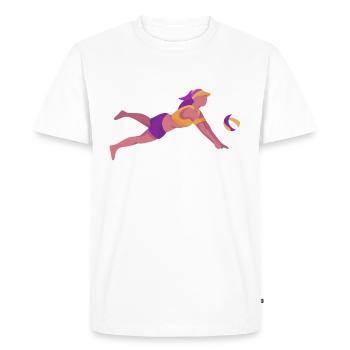 Volleyball Beach Volleyball Gift Beach - T-shirt Premium bio Homme - blanc - Devant - Nico (187cm)
