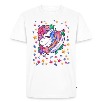 Unicorn Day for children, girls and women - Men's Premium Organic T-Shirt - white - Front - Nico (187cm)