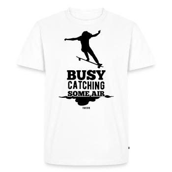 Fille Halfpipe Skateboard Femme - T-shirt Premium bio Homme - blanc - Devant - Nico (187cm)
