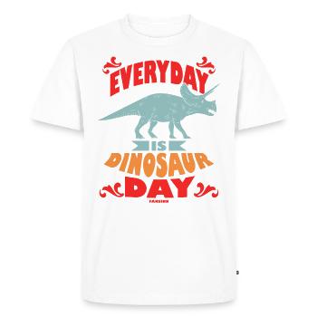 Everyday Is Dinosaur Day - Men's Premium Organic T-Shirt - white - Front - Nico (187cm)