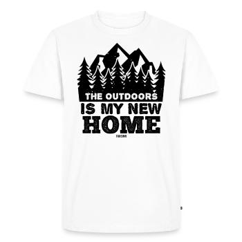 Nature Forest Fir tree Hiking - Men's Premium Organic T-Shirt - white - Front - Nico (187cm)