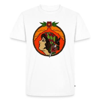 Espagnole Espagne femme Espagne - T-shirt Premium bio Homme - blanc - Devant - Nico (187cm)