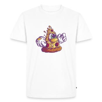 The Voices In My Head Are Telling Me To Eat Pizza - Men's Premium Organic T-Shirt - white - Front - Nico (187cm)