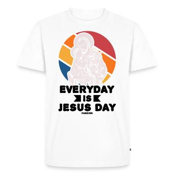 Everyday Is Jesus Day - Men's Premium Organic T-Shirt - white - Front - Nico (187cm)
