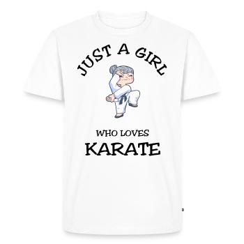 Just A Girl Who Loves Karate - Men's Premium Organic T-Shirt - white - Front - Nico (187cm)