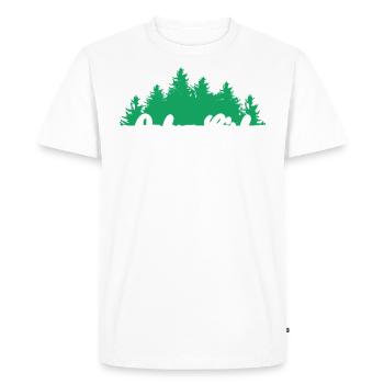 Forêt Aventure Montagnes Arbres Conservation de la nature - T-shirt Premium bio Homme - blanc - Devant - Nico (187cm)