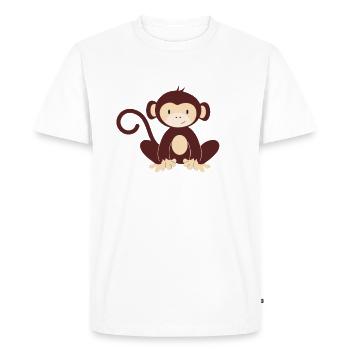 Il faut arrêter de singer - T-shirt Premium bio Homme - blanc - Devant - Nico (187cm)