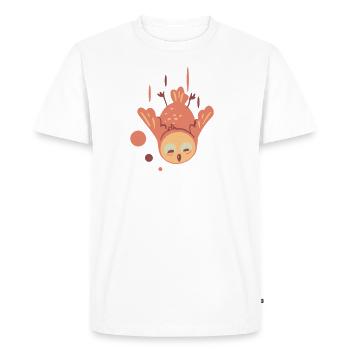 Le hibou vole en plongée - T-shirt Premium bio Homme - blanc - Devant - Nico (187cm)
