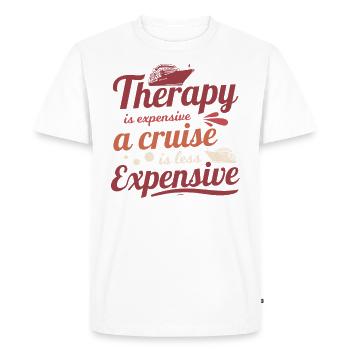La thérapie est coûteuse croisière drôle de dire - T-shirt Premium bio Homme - blanc - Devant - Nico (187cm)