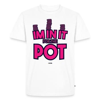 Poker Pot - Men's Premium Organic T-Shirt - white - Front - Nico (187cm)
