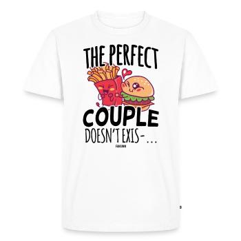 perfect team fast food fries burger - Men's Premium Organic T-Shirt - white - Front - Nico (187cm)