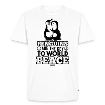 Penguin Friends Plongeons du pôle Sud - T-shirt Premium bio Homme - blanc - Devant - Nico (187cm)