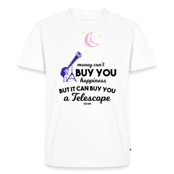 étoile filante lune planète télescope dire - T-shirt Premium bio Homme - blanc - Devant - Nico (187cm)