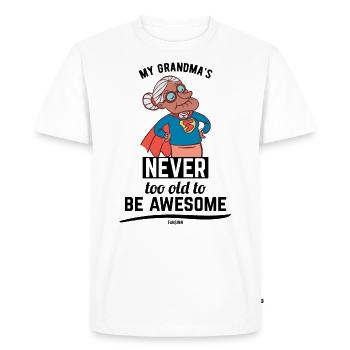 cool grandma mother grandmother hero - Men's Premium Organic T-Shirt - white - Front - Nico (187cm)
