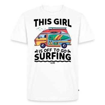 Girls Surfing SUP Camping - Men's Premium Organic T-Shirt - white - Front - Nico (187cm)