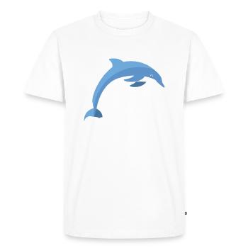Dolphin Dolphin School Mammal Sea Dolphinarium - Men's Premium Organic T-Shirt - white - Front - Nico (187cm)