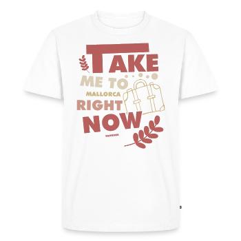 Take me to Mallorca - Men's Premium Organic T-Shirt - white - Front - Nico (187cm)