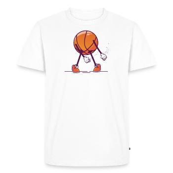 Basketball danse sports de balle dribble - T-shirt Premium bio Homme - blanc - Devant - Nico (187cm)