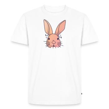 Un lapin mignon hypnotise les gens - T-shirt Premium bio Homme - blanc - Devant - Nico (187cm)