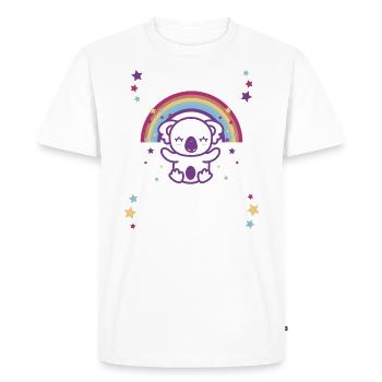 Baby gift idea with rainbow and koala - Men's Premium Organic T-Shirt - white - Front - Nico (187cm)