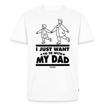 Père et fille - T-shirt Premium bio Homme - blanc - Devant - Nico (187cm)