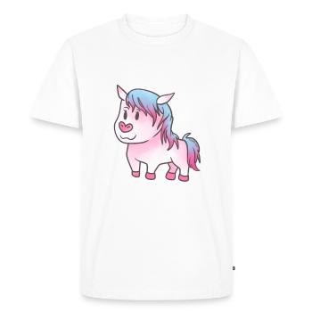 Les chevaux sont mignons je suis mignon donc je suis - T-shirt Premium bio Homme - blanc - Devant - Nico (187cm)