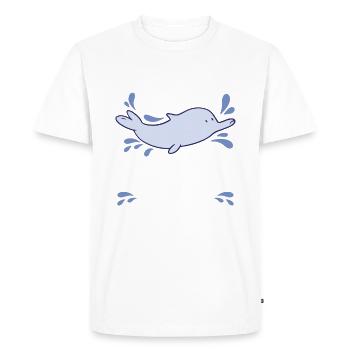 Dauphin - T-shirt Premium bio Homme - blanc - Devant - Nico (187cm)