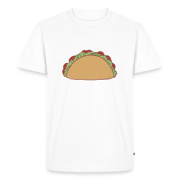 Je ne peux pas Je suis en route vers mon Taco - T-shirt Premium bio Homme - blanc - Devant - Nico (187cm)