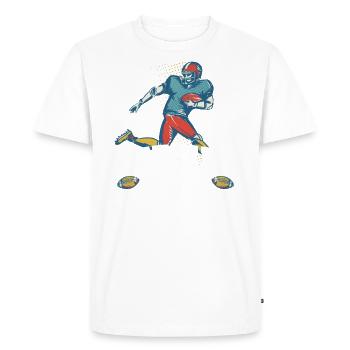 Football américain - T-shirt Premium bio Homme - blanc - Devant - Nico (187cm)