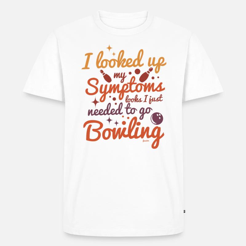 Bowling Strike Bowlingbahn Bowlingteam - Männer Premium Bio T-Shirt - Weiß