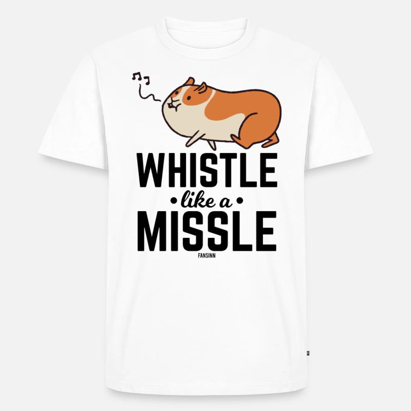Hamster pfeift ein Lied - Männer Premium Bio T-Shirt - Weiß