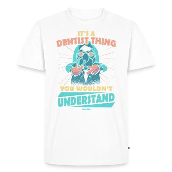 C’est une chose de dentiste que vous ne comprendriez pas - T-shirt Premium bio Homme - blanc - Devant - Nico (187cm)