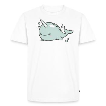 mignon bébé narval dans la mer - T-shirt Premium bio Homme - blanc - Devant - Nico (187cm)