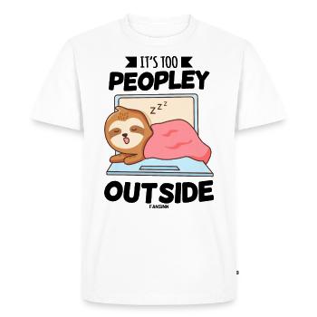 C’est trop populaire en dehors de Sloth - T-shirt Premium bio Homme - blanc - Devant - Nico (187cm)