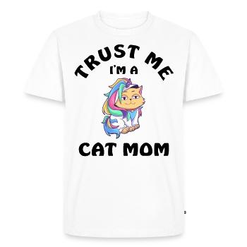 Croyez-moi, je suis une maman chat - T-shirt Premium bio Homme - blanc - Devant - Nico (187cm)